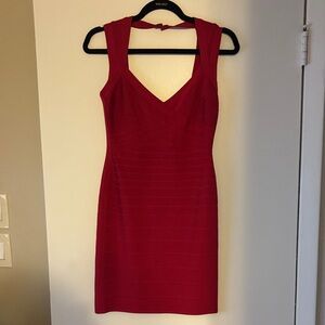 Herve Leger Red Bandage Mini Dress